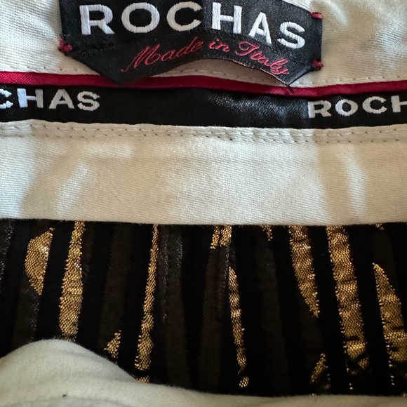 ROCHAS Ladies Metallic Camouflage Wool Blend Pants Trousers IT44 /US 10 - Picture 4 of 8